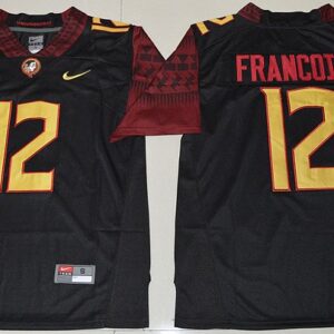 NCAA Florida State Seminoles 12 Deondre Francois Football Black Men Jersey