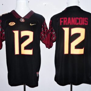 NCAA Florida State Seminoles 12 Deondre Francois Black Football Men Jersey