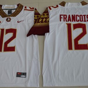 NCAA Florida State Seminoles 12 Deondre Francois Football White 2016 Limited Men Jersey
