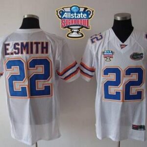 NCAA Florida Gators 22 E.Smith White Allstate Sugar Bowl Men Jersey