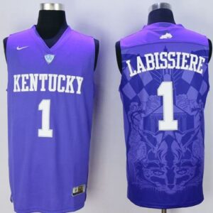 NCAA Kentucky Wildcats 1 Skal Labissiere Blue Basketball Men Jersey