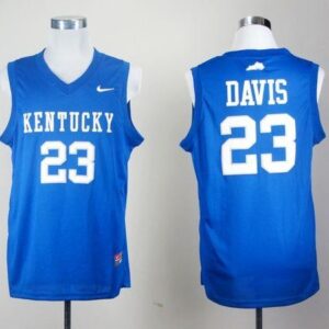 NCAA Kentucky Wildcats 23 Anthony Davis Royal Blue Men Jersey