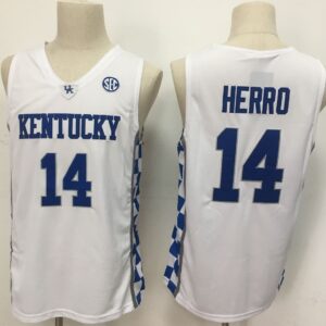 NCAA Kentucky Wildcats 14 Tyler Herro White College Basketball Men Jersey