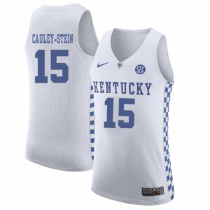 NCAA Kentucky Wildcats 15 Willie Cauley-Stein White Basketball Men Jersey
