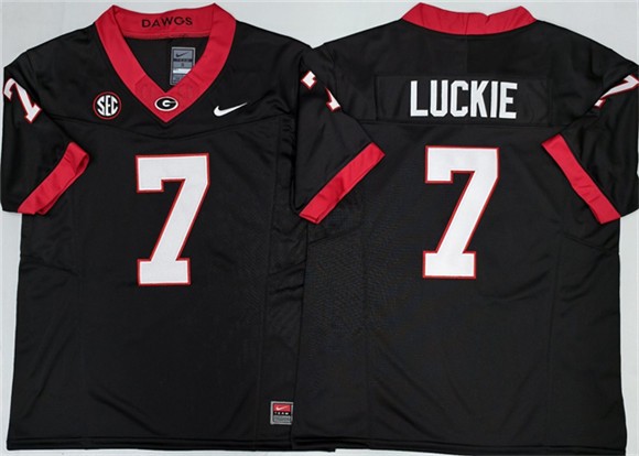 Georgia Bulldogs 7 Lawson Luckie Black 2025 F.U.S.E. Vapor Limited Men Jersey