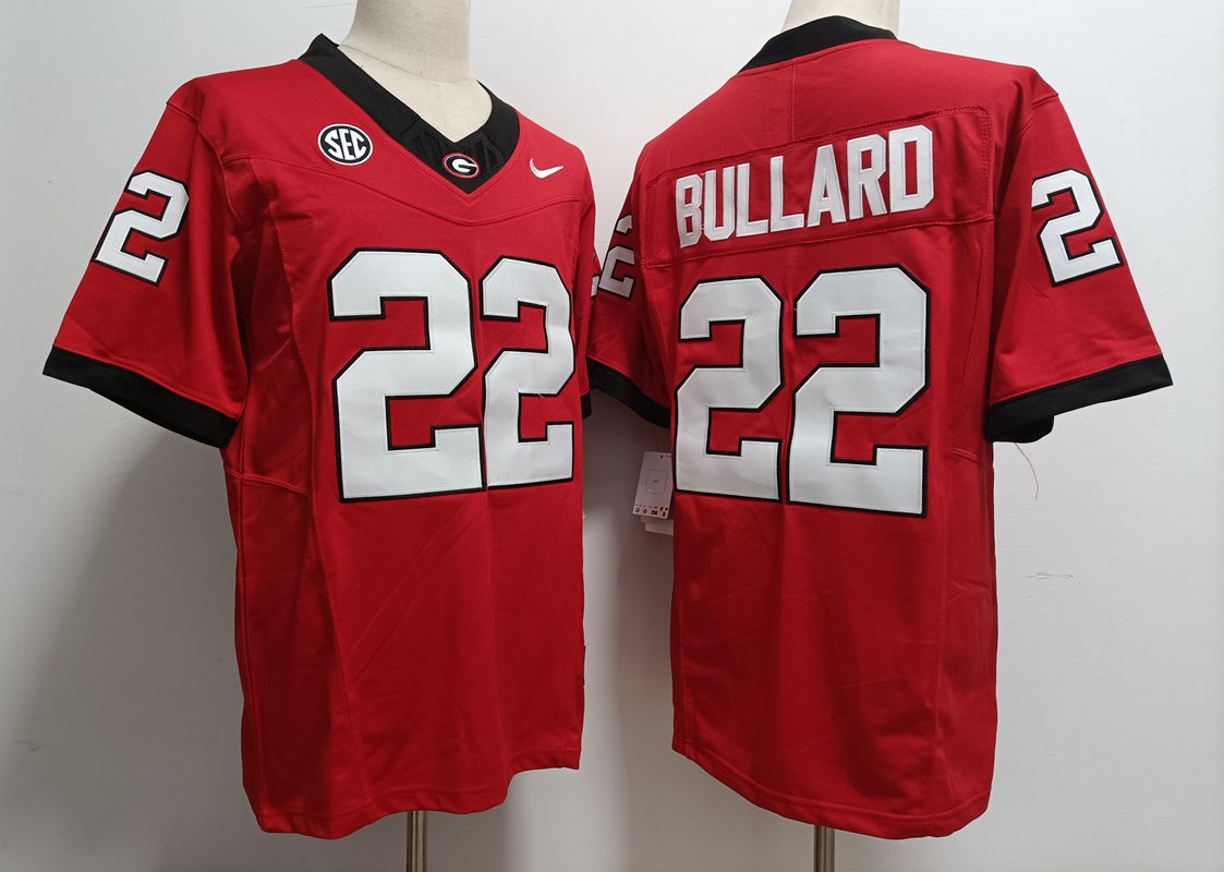 NCAA Bulldogs 22 Javon Bullard Red 2023 F.U.S.E Vapor Limited Men Jersey
