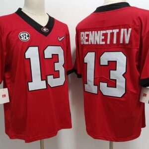 NCAA Bulldogs 13 Stetson Bennett Red College Football Limited Men Jersey