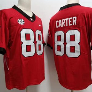 NCAA Georgia Bulldogs 88 Jalen Carter Red JLimited Men Jersey