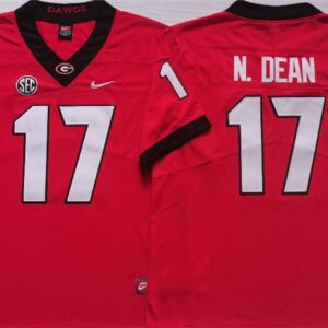 NCAA Bulldogs 17 N.DEAN Red College Football Limited Men Jersey