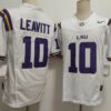 LSU Tigers 10 Sam Leavitt White F.U.S.E. Vapor Limited Men Jersey