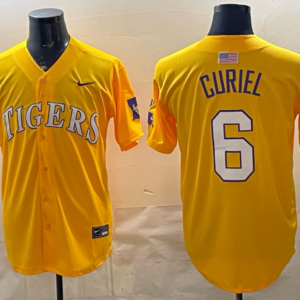 LSU Tigers 6 Guriel Yellow Baseball Vapor Limited Men Jersey