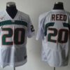 NCAA Miami Hurricanes 20 Ed Reed White Men Jersey