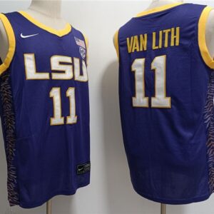 NCAA LSU Tigers 11 Hailey Van Lith Purple Vapor Limited Men Jersey