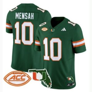 Miami Hurricanes 10 Mensah Green F.U.S.E. Vapor Limited Men Jersey