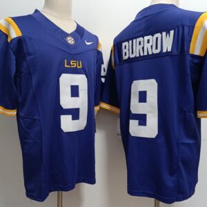 NCAA LSU Tigers 9 Joe Burrow Purple 2023 F.U.S.E Vapor Limited Men Jersey
