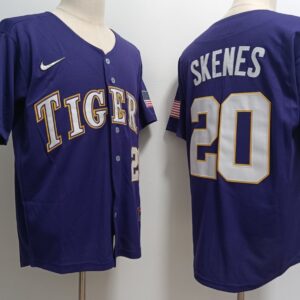 NCAA LSU Tigers 20 Paul Skenes Navy Nike Jersey