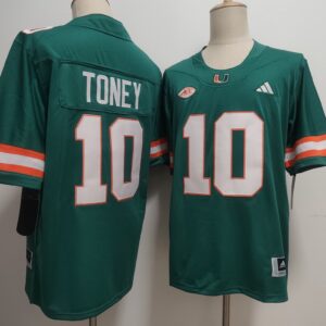 Miami Hurricanes 10 Toney Green Vapor Limited Men Jersey
