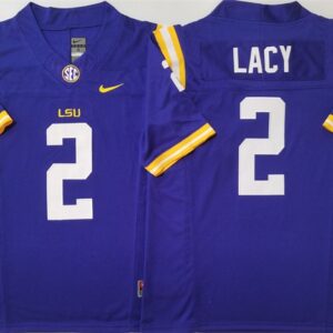 NCAA LSU Tigers 2 Kyren Lacy Purple F.U.S.E. Vapor Limited Men Jersey