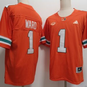 NCAA Miami Hurricanes 1 Cam Ward Orange Vapor Limited Men Jersey
