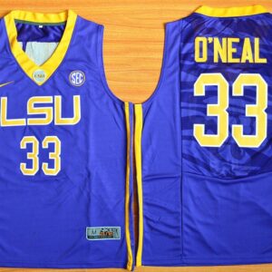 NCAA LSU Tigers 33 Shaquille ONeal Purple Men Jersey