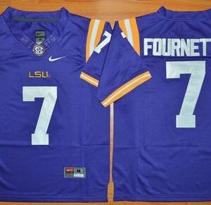NCAA LSU Tigers 7 Leonard Fournette Purple Limited Men Jersey