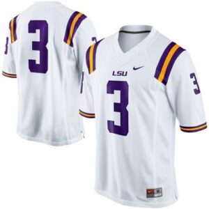 NCAA LSU Tigers 3 Odell Beckham Jr White Men Jersey
