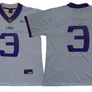 NCAA LSU Tigers 3 Odell Beckham Jr College Limited Football White Men Jersey With 125th Anniversary Patch