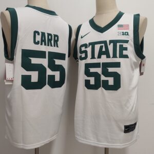 Michigan State Spartans 55 Coen Carr White Vapor Limited Men Jersey