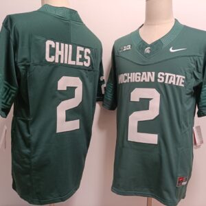 NCAA Michigan State Spartans 2 Aidan Chiles Green F.U.S.E. Vapor Limited Men Jersey
