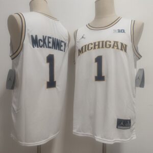 Michigan Wolverines 1 Trey McKenney White Vapor Limited Men Jersey