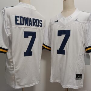NCAA Wolverines 7 Donovan Edwards White F.U.S.E. Vapor Limited Men Jersey
