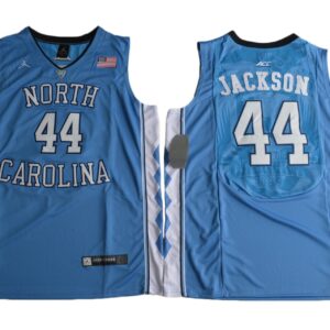 NCAA Heels 44 Justin Jackson Blue Basketball Men Jersey