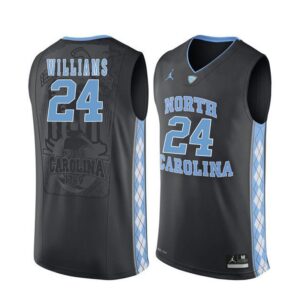NCAA North Carolina Tar Heels 24 Kenny Williams Black Basketball Men Jersey