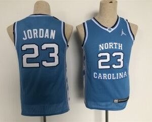 NCAA North Carolina 23 Michael Jordan Blue Basketball Youth Jersey