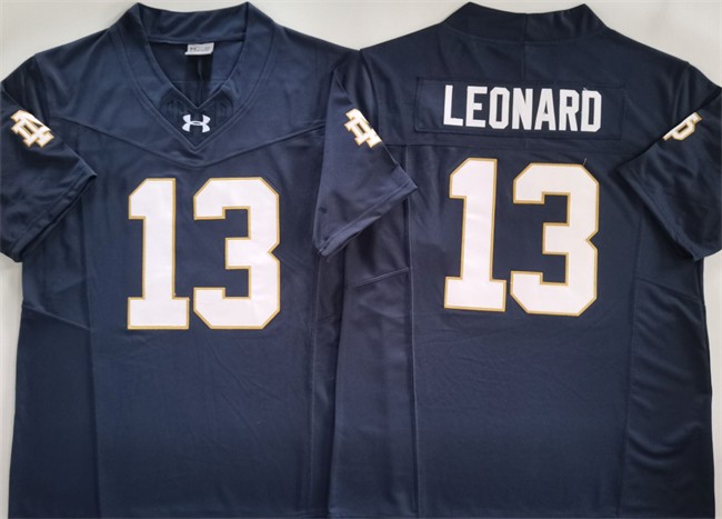 NCAA Notre Dame Fighting Irish 13 Riley Leonard Navy F.U.S.E. Vapor Limited Men Jersey