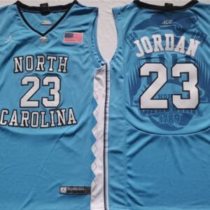 NCAA North Carolina Tar Heels 23 Michael Jordan Light Blue Men Jersey