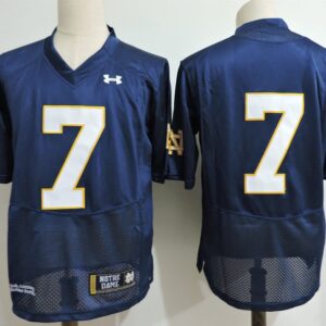 NCAA Notre Dame Fighting Iris 7 Audric Estime Navy Vapor Limited Men Jersey