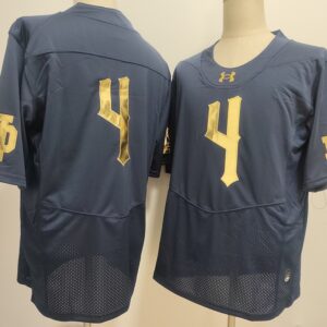 NCAA Notre Dame Fighting Irish 4 Jeremiyah Love Blue Vapor Limited Men Jersey
