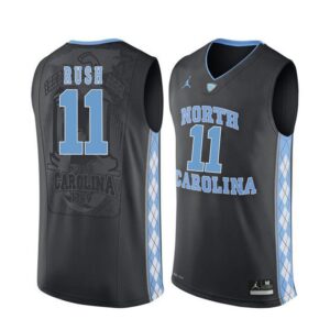 NCAA North Carolina Tar Heels 11 Shea Rush Black Basketball Men Jersey