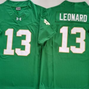 NCAA Notre Dame Fighting Irish 13 Riley Leonard Green F.U.S.E. Vapor Limited Men Jersey