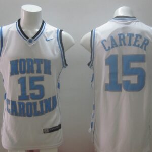 NCAA North Carolina Tar Heels 15 Vince Carter White Basketball Adult Men Jersey
