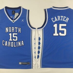 NCAA North Carolina Tar Heels 15 Vince Carter Blue Men Jersey
