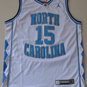 NCAA North Carolina Tar Heels 15 Vince Carter White Men Jersey