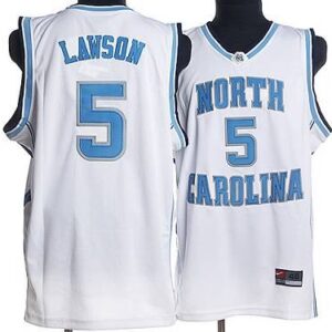 NCAA North Carolina Tar Heels 5 Ty Lawson White Men Jersey