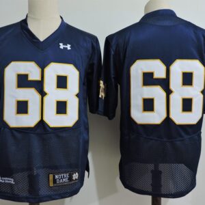 NCAA Notre Dame Fighting Irish 68 Navy Vapor Limited Men Jersey