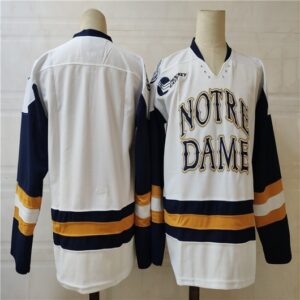 NCAA Notre Dame White Hockey Men Jersey