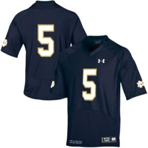 NCAA Notre Dame Fighting Irish 5 Nyles Morgan Blue Men Jersey
