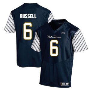 NCAA Notre Dame Fighting Irish 6 KeiVarae Russell Navy College Football Men Jersey
