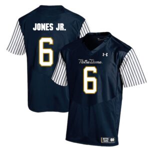 NCAA Notre Dame Fighting Irish 6 Tony Jones Jr. Navy College Football Men Jersey