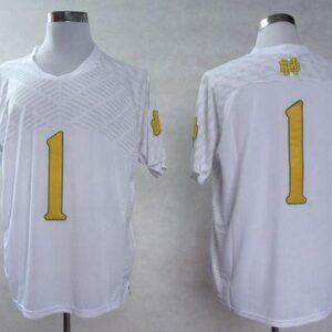 NCAA Notre Dame Fighting Irish 1 Louis Nix III White Shamrock Series Men Jersey